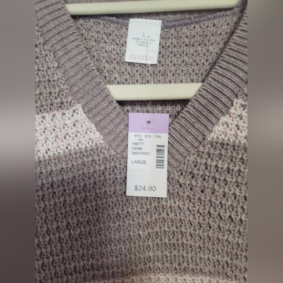 💖 Girls Striped Sweater Vest - Picture 12 of 16